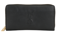 Saint Laurent Cassandre Continental Wallet, Leather, Black, MII, B/RCT, 3*
